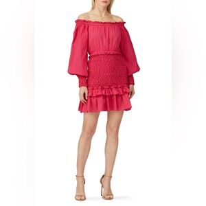 Alexis Pink and Orange Polka Dot Marilena Dress